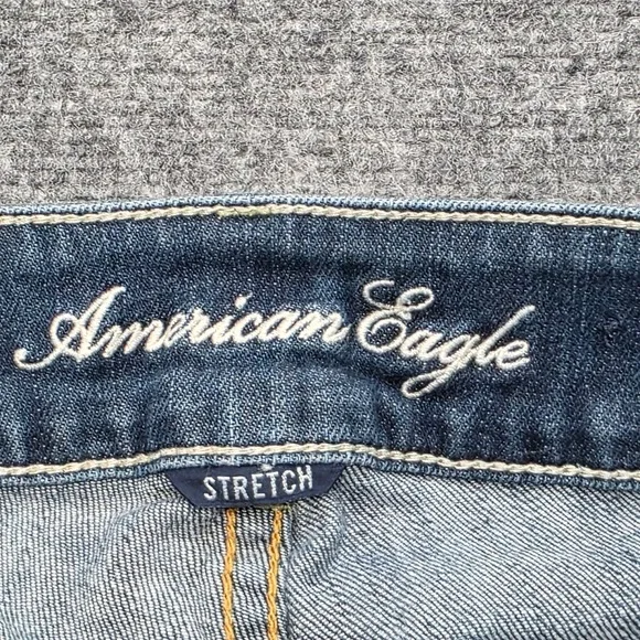 American Eagle Artist Flare Jeans Womens Size 6 Regular Blue Stretch Denim Boho - Picture 5 of 8